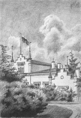 Н.К. Рерих. «Вид Изварской усадьбы». 1893 г.