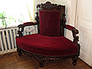 In the sitting room there were copies of Dutch paintings Big corner sofas of red velvet '  (N.K. Roerich)