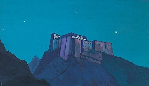 N.K. Roerich. Tibetan strongholds. Study. 1932.