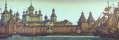 Н.К. Рерих. «Соловецкий монастырь». 1923 г.