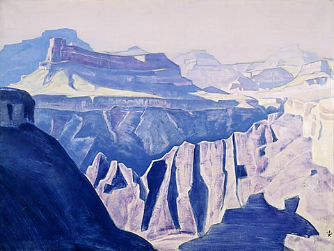 Н.К. Рерих. «Синие храмы» (Большой Каньон, Аризона). 1921 г.