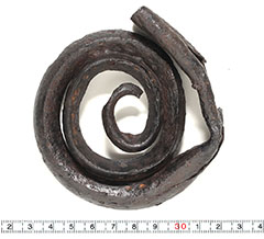 Наконечник копья скрученный в спираль. Могильник Малли, 9-11 век